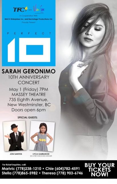 Perfect 10 Sarah Geronimo 10TH Anniversary Concert