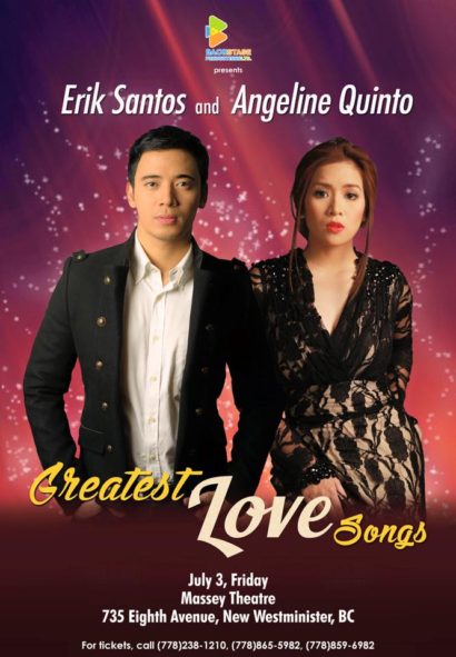 Erik Santos and Angeline Quinto “Greatest Love Songs” Canada Tour